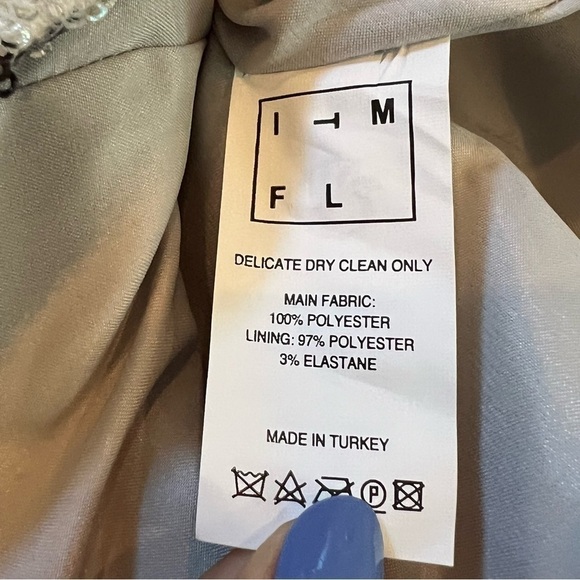 NWT In The Mood For Love Leonardo Dress in Silver Zebra Sequin - Size Small - Picture 8 of 9